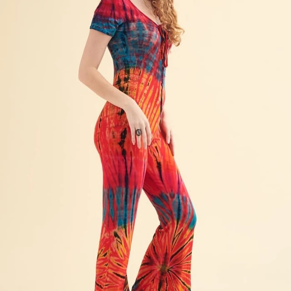 EARTHBOUND Colorful Tie-Dye Jumpsuit